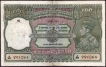 One Hundred Rupees Banknote of King George VI Signed by J B Taylor of 1938 of Karachi Circle.