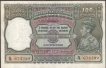 One Hundred Rupees Banknote of King George VI Signed by C D Deshmukh of 1944 of Bombay Circle.