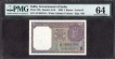 One Rupee Banknote Signed by S Bhoothalingam of Republic India of 1964.