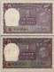 One Rupee Gandhi Centenary Fancy No 999999 and 1000000 Banknotes Signed by I G Patel.