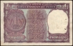 One Rupee Fancy No 400000 Banknote Signed by M G Kaul.