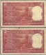 Two Rupees Fancy No 999999 and 1000000 Banknotes Signed by S Jagannathan.