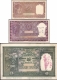 Set of Three Khadi Hundi Indian Banknotes  of 2, 5 & 100 Rupees