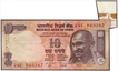 Error Ten Rupees Banknote Signed by C Rangarajan of Republic India.