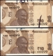 Error Ten Rupees Banknotes Signed by Urjit R Patel of Republic India of 2018.