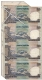 Error One Hundred Rupees Four Banknotes Signed by Bimal Jalan of Republic India.