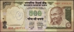 Error Five Hundred Rupees Banknote Signed by Y V Reddy of Republic India.