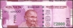 Error Two Thousand Rupees Banknote Signed by Urjit R Patel of Republic India of 2016.