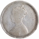 Error Silver One Rupee Coin of Victoria Queen of Bombay Mint of 1862