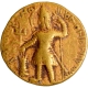 Gold Dinar Coin of Vasudeva I of Kushan Dynasty of Oesho type.