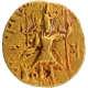 Gold Dinar Coin of Vasishka of Kushan Dynasty of Oesho type.