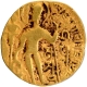 Gold Dinar Coin of Samudragupta of Gupta Dynasty of Scepter type.