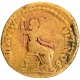 Gold Denarius Coin of Tiberius of Roman Empire.