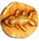 Gold Half Fanam Coin of Imperial Cholas of Fish type.