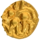 Gold Half Fanam Coin of Chalukyas of Kalyana of Vengi Issue.