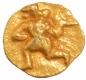 Gold One Quarter Fanam Coin of Shilaharas of Karad.