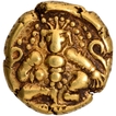 Gold Varaha Coin of Krishnadevaraya of Tuluva Dynasty of Vijayanagara Empire.