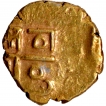 Gold Fanam Coin of Tirumalaraya of Aravidu Dynasty of Vijayanagara Empire.