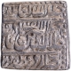 Silver Square Rupee of Akbar of Urdu Zafar Qarin Mint.