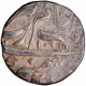 Silver Half Rupee Coin of Aurangzeb Alamgir of Ahmadnagar Mint.