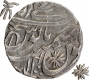 Silver One Rupee Coin of Mustafabad Mint of Rohilkhand.