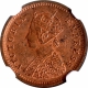 Copper One Twelfth Anna Coin of Victoria Empress of Bombay Mint of 1883.