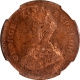 Bronze Half Pice Coin of King George V of Calcutta Mint of 1914.