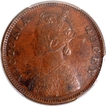 Copper Half Anna Coin of Victoria Queen of Bombay Mint of 1862.