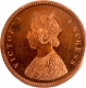 Proof Copper Half Anna Coin of Victoria Empress of Bombay Mint of 1877.