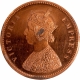 Proof Copper Half Anna Coin of Victoria Empress of Bombay Mint of 1891.