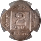 Cupro Nickel Two Annas Coin of King George V of Calcutta Mint of 1920.