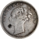 Silver Quarter Rupee Coin of Victoria Queen of Madras Mint of 1840.