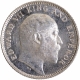 Silver Quarter Rupee Coin of King Edward VII of Calcutta Mint of 1906.