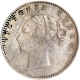 Silver Half Rupee Coin of Victoria Queen of Calcutta Mint of 1840.