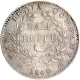 Silver Half Rupee Coin of Victoria Queen of Calcutta Mint of 1840.