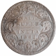 Silver Half Rupee Coin of Victoria Queen of Madras Mint of 1862.