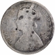 Silver Half Rupee Coin of Victoria Empress of Calcutta Mint of 1877.