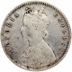 Silver Half Rupee Coin of Victoria Empress of Calcutta Mint of 1888.