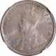 Silver Half Rupee Coin of King George V of Calcutta Mint of 1924.