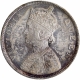 Silver One Rupee Coin of Victoria Queen of Bombay Mint of 1862.