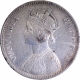 Silver One Rupee Coin of Victoria Empress of Bombay Mint of 1881.