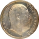 Silver One Rupee Coin of King Edward VII of Calcutta Mint of 1907.