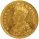 Gold Fifteen Rupees Coin of King George V of Bombay Mint of 1918.