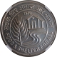 Proof Copper Nickel Ten Rupees Coin of Food and Shelter for all of Bombay Mint of 1978.