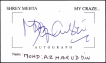 Autograph of Mohammad Azharuddin.