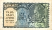 One Rupee Banknote of King George V Signed by J W Kelly of 1935.