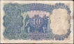 Ten Rupees Banknote of King George V Signed by J W Kelly of 1935.