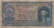 Vinte Rupias Banknote of Banco Nacional Ultramarino of Indo Portuguese of 1945.