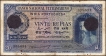 Cancelled Vinte Rupias Banknote of Banco Nacional Ultramarino of Indo Portuguese of 1945.