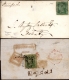 1854 Rare Covers of Two Annas Typographed issues of Secunderabad & Bombay in RED seal
